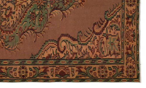 Atina Brown Classic Wool Handmade Area Rug 5'1" x 8'6"