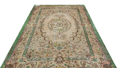 Atina Beige Classic Wool Handmade Area Rug 5'11" x 9'3"