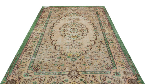 Atina Beige Classic Wool Handmade Area Rug 5'11" x 9'3"