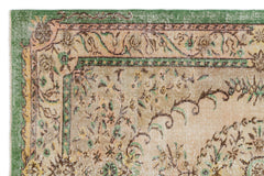 Atina Beige Classic Wool Handmade Area Rug 5'11" x 9'3"