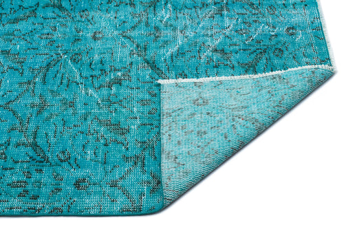 Atina Turquoise Vintage Wool Handmade Area Rug 5'10" x 9'3"