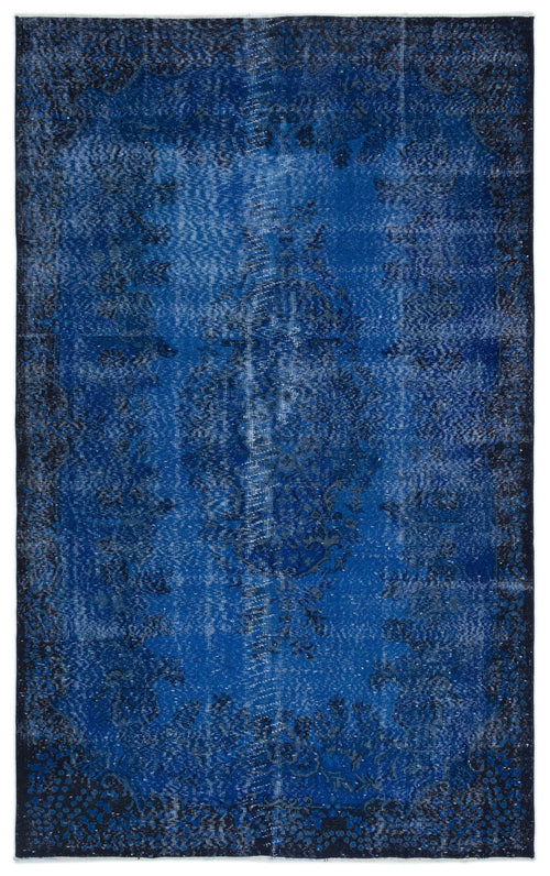 Atina Blue Vintage Wool Handmade Area Rug 5'9" x 9'4"