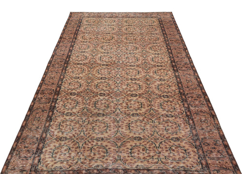 Atina Brown Vintage Wool Handmade Area Rug 4'9" x 8'5"