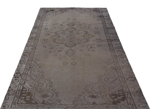 Atina Grey Vintage Wool Handmade Area Rug 4'9" x 8'3"