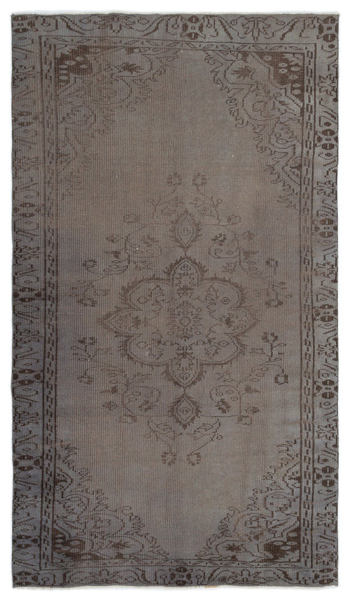 Atina Grey Vintage Wool Handmade Area Rug 4'9" x 8'3"