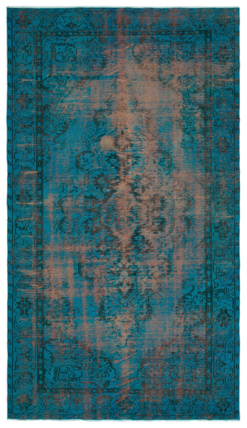 Atina Turquoise Vintage Wool Handmade Area Rug 5'10" x 9'10"