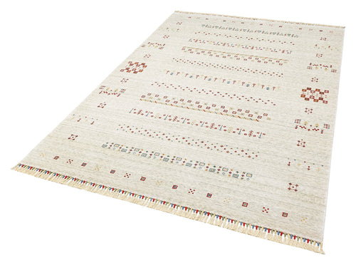 Clovis Beige Modern Viscose Handmade Rug