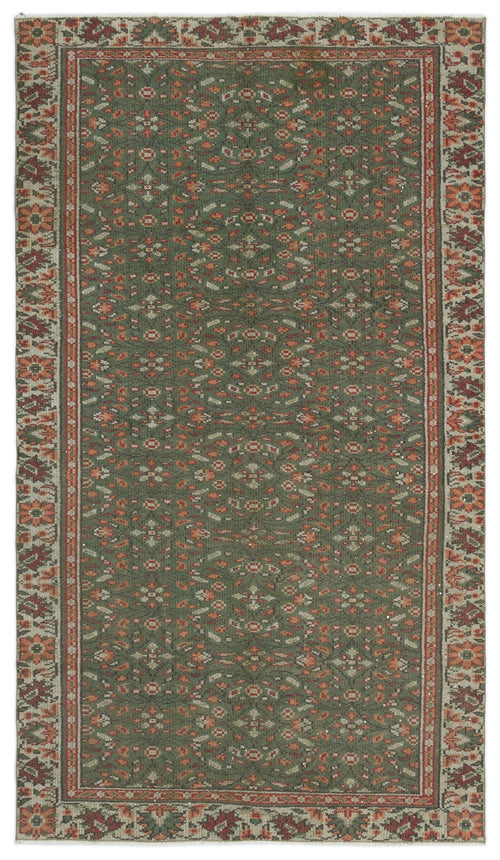 Atina Cream Vintage Wool Handmade Area Rug 5'2" x 8'11"