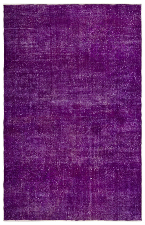 Atina Purple Vintage Wool Handmade Area Rug 7'0" x 10'8"