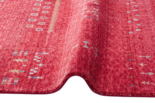 Benevento Red Modern Viscose Handmade Rug