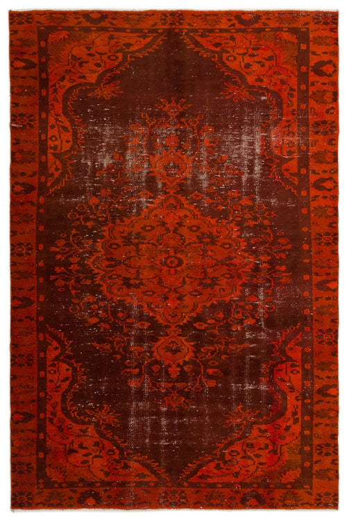 Atina Red Vintage Wool Handmade Area Rug 5'11" x 8'11"