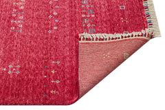 Benevento Red Modern Viscose Handmade Rug