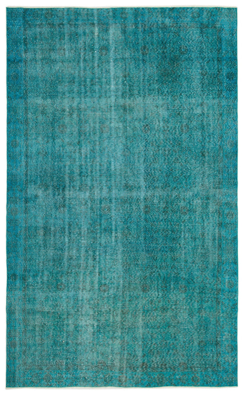 Atina Turquoise Vintage Wool Handmade Area Rug 6'1" x 10'0"
