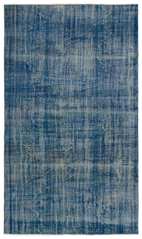 Atina Blue Vintage Wool Handmade Area Rug 6'1" x 10'6"