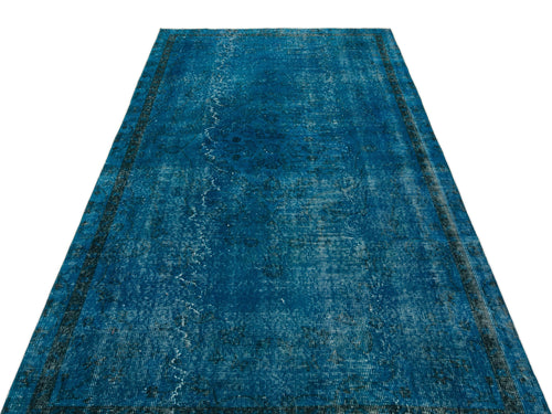Atina Turquoise Vintage Wool Handmade Area Rug 4'9" x 8'2"