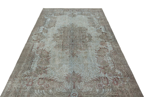 Atina Blue Vintage Wool Handmade Area Rug 5'7" x 9'1"