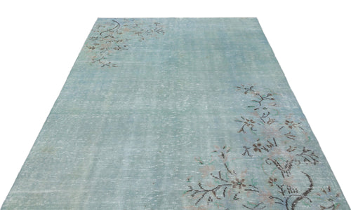 Atina Green Vintage Wool Handmade Area Rug 5'11" x 8'10"