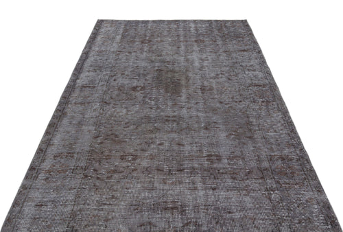 Atina Grey Vintage Wool Handmade Area Rug 5'2" x 8'10"