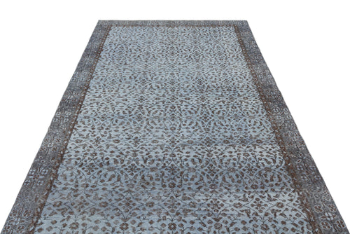 Atina Blue Vintage Wool Handmade Area Rug 5'6" x 9'5"