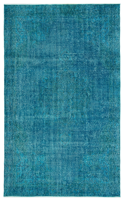 Atina Turquoise Vintage Wool Handmade Area Rug 5'1" x 8'6"