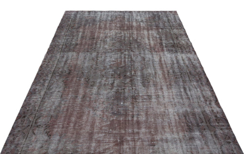 Atina Grey Vintage Wool Handmade Area Rug 5'5" x 9'0"