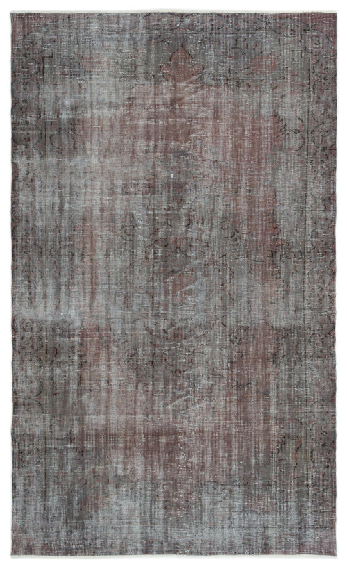 Atina Grey Vintage Wool Handmade Area Rug 5'5" x 9'0"