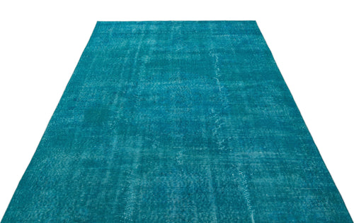 Atina Turquoise Vintage Wool Handmade Area Rug 5'1" x 8'2"