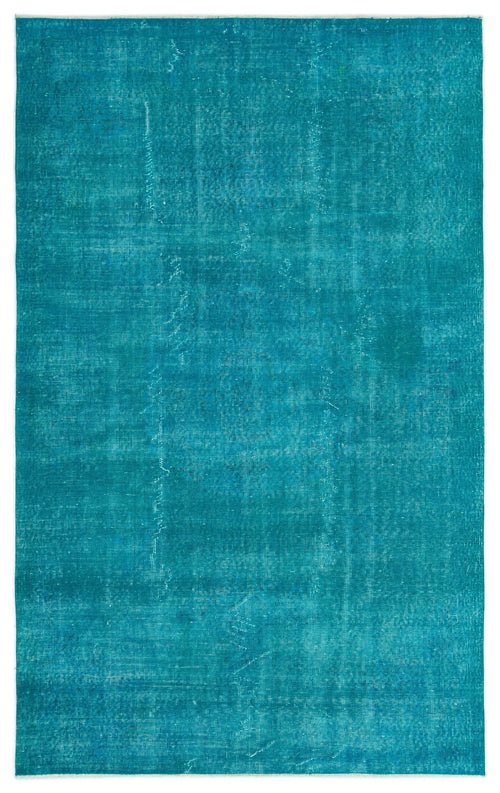 Atina Turquoise Vintage Wool Handmade Area Rug 5'1" x 8'2"