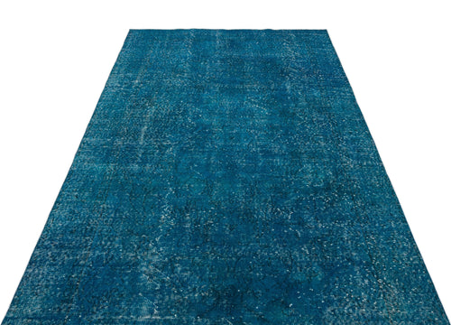 Atina Turquoise Vintage Wool Handmade Area Rug 5'6" x 8'3"