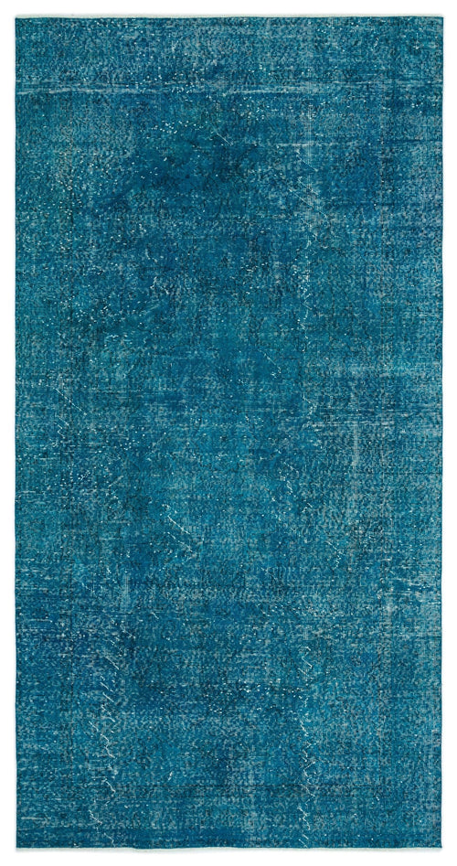 Atina Turquoise Vintage Wool Handmade Area Rug 5'6" x 8'3"
