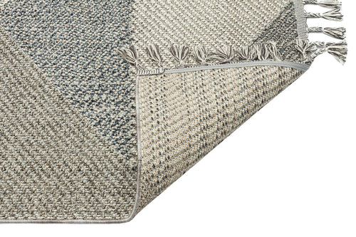Grey Jute Area Rug – Machine Made Geometric Rug with Soft Texture Carpet