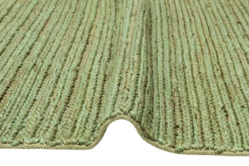 Natural Jute Rug - Hand Woven Soft Green Mat | Eco Friendly Durable Floor Covering