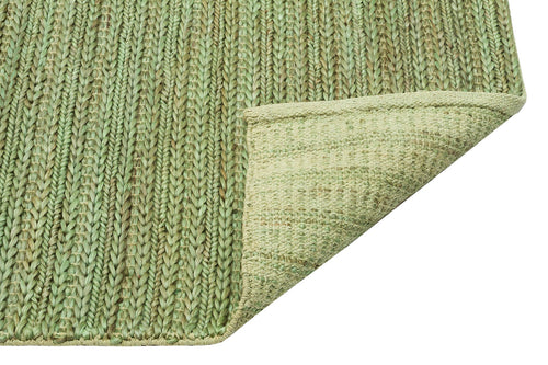 Natural Jute Rug - Hand Woven Soft Green Mat | Eco Friendly Durable Floor Covering