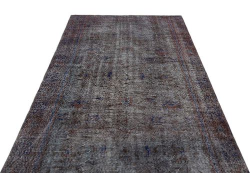 Atina Grey Vintage Wool Handmade Area Rug 5'3" x 9'5"