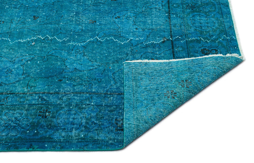 Atina Turquoise Vintage Wool Handmade Area Rug 5'7" x 9'0"