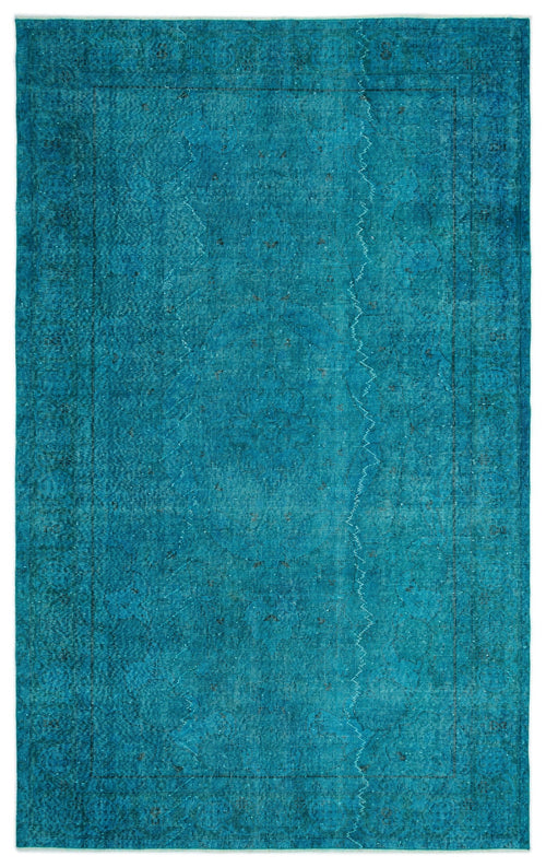 Atina Turquoise Vintage Wool Handmade Area Rug 5'7" x 9'0"