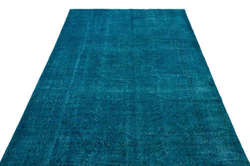 Atina Turquoise Vintage Wool Handmade Area Rug 5'5" x 8'4"