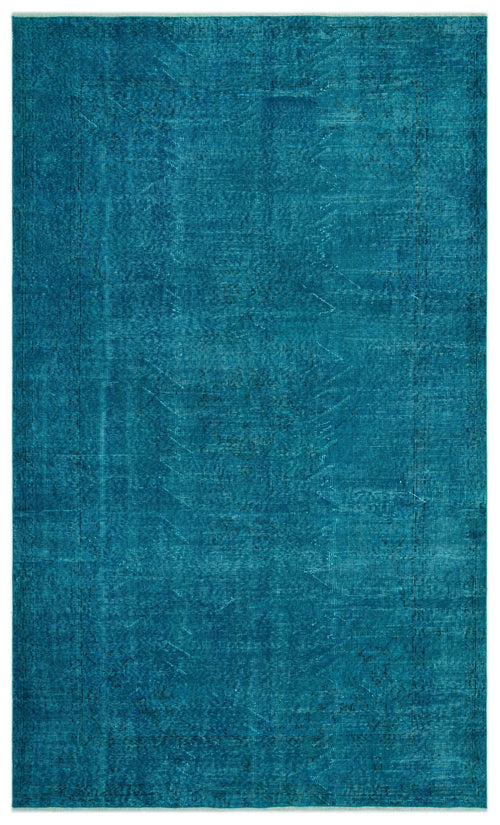 Atina Turquoise Vintage Wool Handmade Area Rug 5'5" x 8'4"