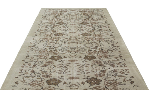 Atina Beige Vintage Wool Handmade Area Rug 5'10" x 8'11"