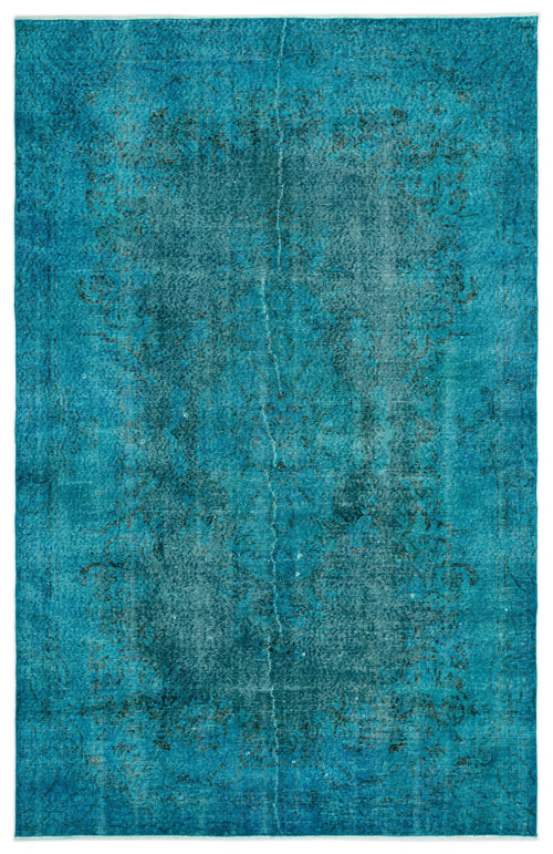 Atina Turquoise Vintage Wool Handmade Area Rug 6'0" x 9'5"