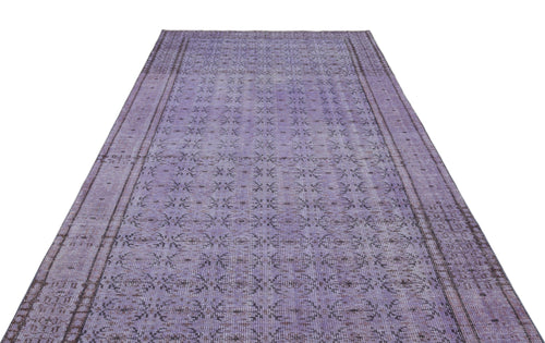 Atina Purple Vintage Wool Handmade Area Rug 5'8" x 9'7"