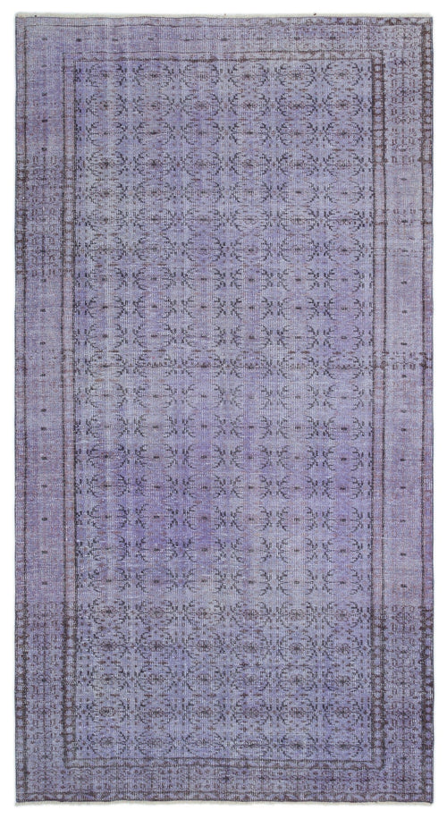 Atina Purple Vintage Wool Handmade Area Rug 5'8" x 9'7"