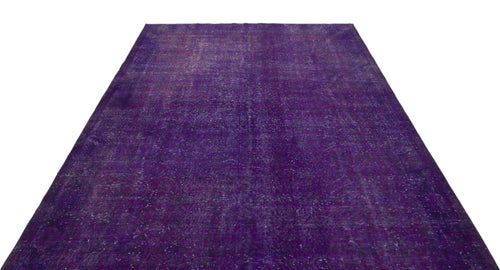 Atina Purple Vintage Wool Handmade Area Rug 6'10" x 10'3"