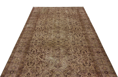 Atina Brown Vintage Wool Handmade Area Rug 4'5" x 10'0"