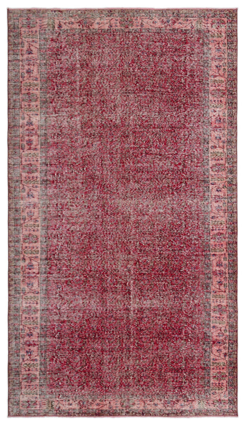 Atina Red Vintage Wool Handmade Area Rug 5'10" x 9'7"