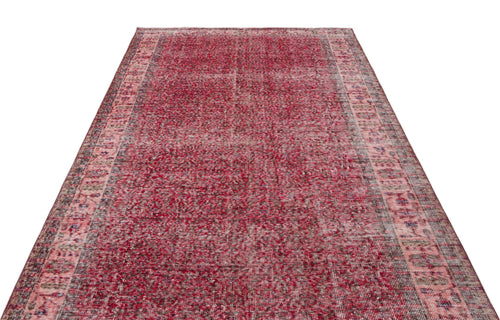 Atina Red Vintage Wool Handmade Area Rug 5'10" x 9'7"