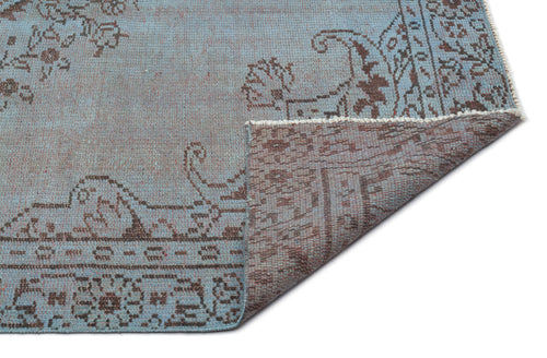 Atina Green Vintage Wool Handmade Area Rug 4'11" x 9'1"