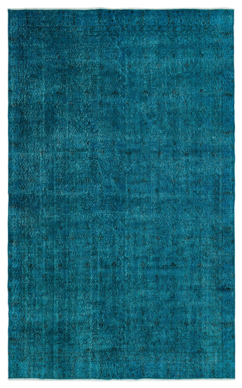 Atina Turquoise Vintage Wool Handmade Area Rug 6'3" x 9'9"