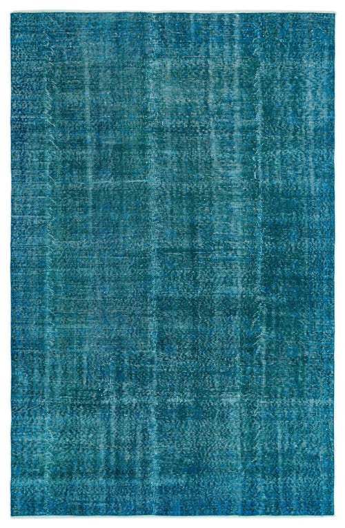 Atina Turquoise Vintage Wool Handmade Area Rug 5'11" x 9'1"