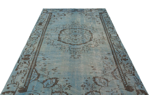 Atina Blue Vintage Wool Handmade Area Rug 5'9" x 9'3"